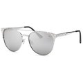 Balcony Beyond Retro SemiRound Style Sunglasses Silver BA1255337